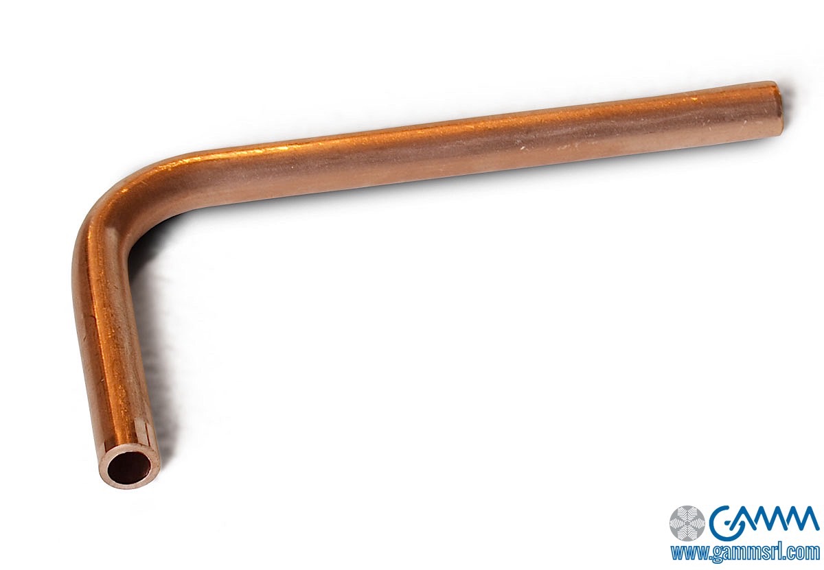 Tubo in rame piegato corto